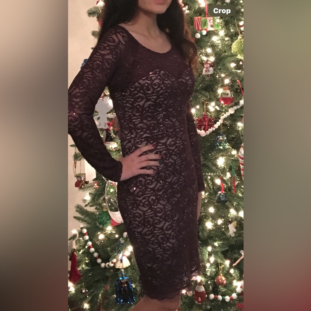 Burgandy lace dress